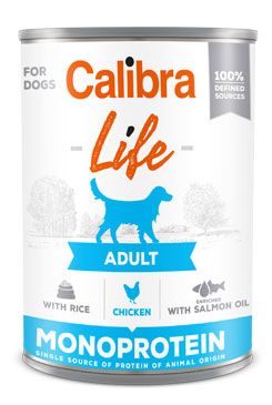 Calibra Dog Life konz. Adult Chicken with rice 6x400g