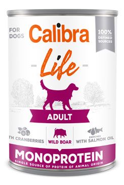 Calibra Dog Life konz. Adult Wild boar with cran. 6x400g