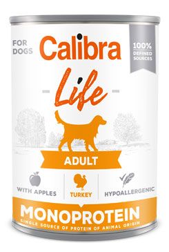 Calibra Dog Life konz. Adult Turkey with apples 6x400g