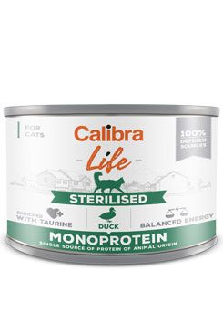 Calibra Cat Life konz. Sterilised Duck 6x200g