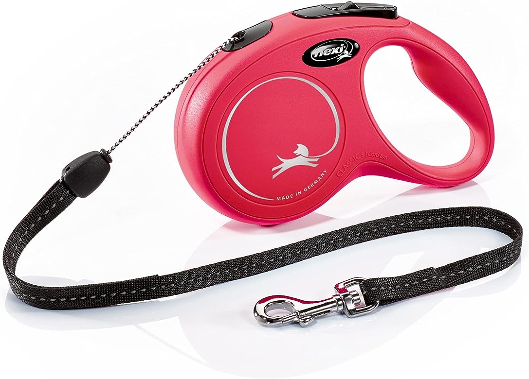 Vodítko FLEXI Classic NEW S lanko 8m/12kg červená