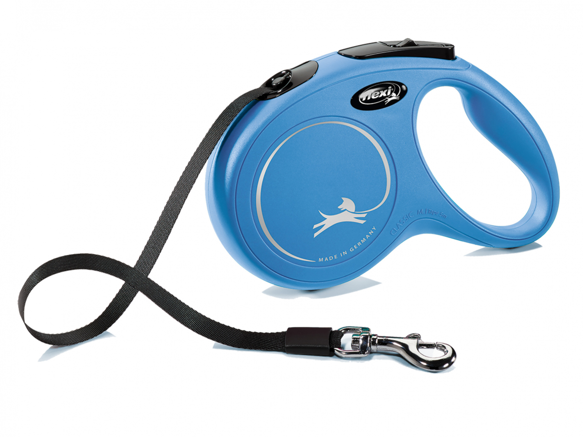 Vodítko FLEXI Classic NEW M pásek 5m/25kg modrá