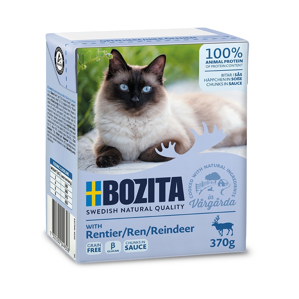 Bozita Cat kousky v omáčce se sobím masem, tetrapak 370g