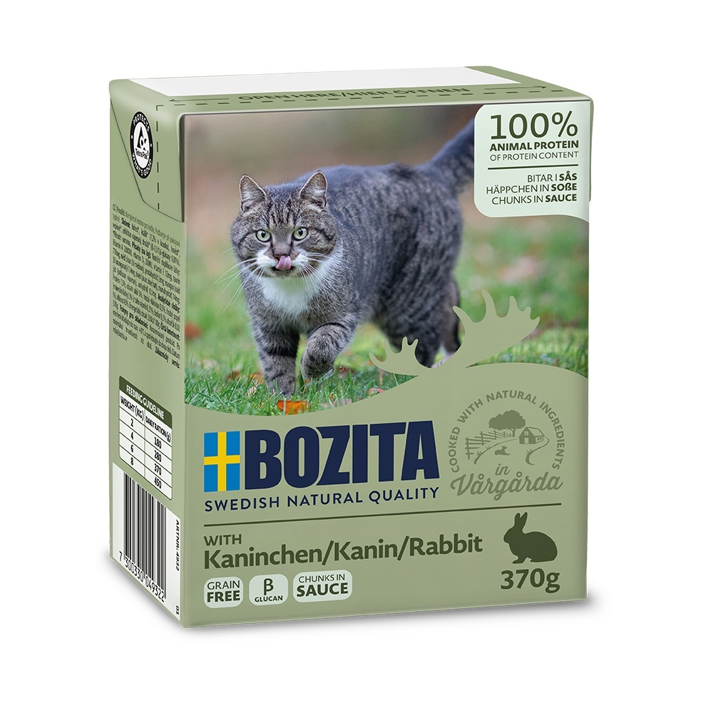 Bozita Cat kousky v omáčce s králičím, tetrapak 370g