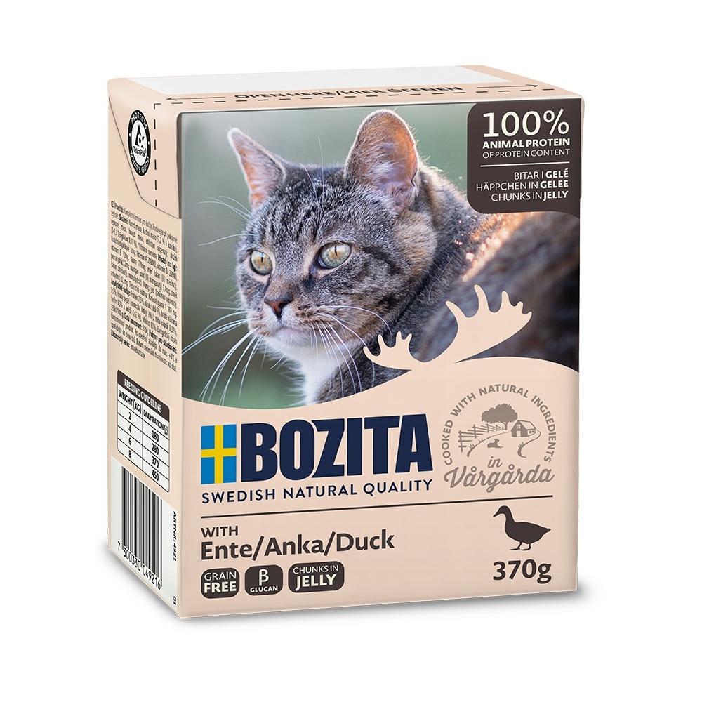Bozita Cat kousky v želé s kachním, tetrapak 370g