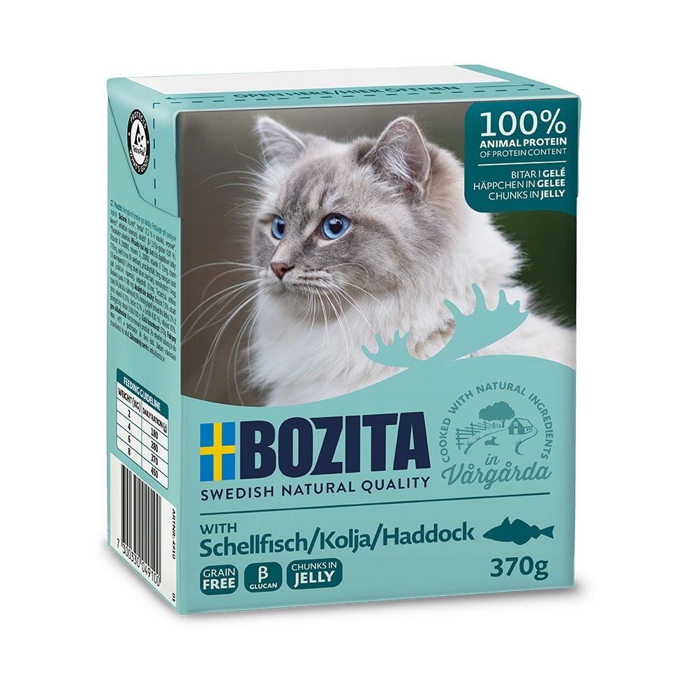 Bozita Cat kousky v želé s treskou, tetrapak 370g