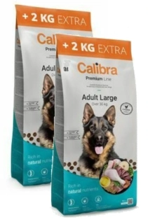 Calibra Dog Premium Line Adult Large 2x12kg balení +4kg ZDARMA
