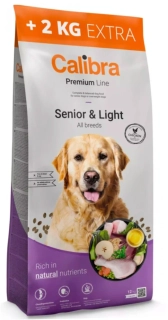 Calibra Dog Premium Line Senior&Light 12kg+2kg ZDARMA