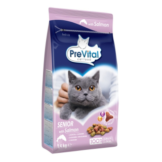 PreVital granule kočka Senior losos 1,4kg
