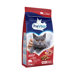 PreVital granule kočka Adult Hovězí 1,4kg