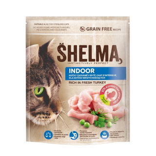 SHELMA Cat Indoor Freshmeat Turkey GF 750g