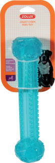 Hračka pes kost TPR POP STICK 25cm tyrkys